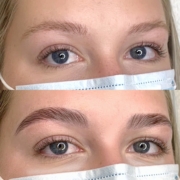 My brow lamination before and after